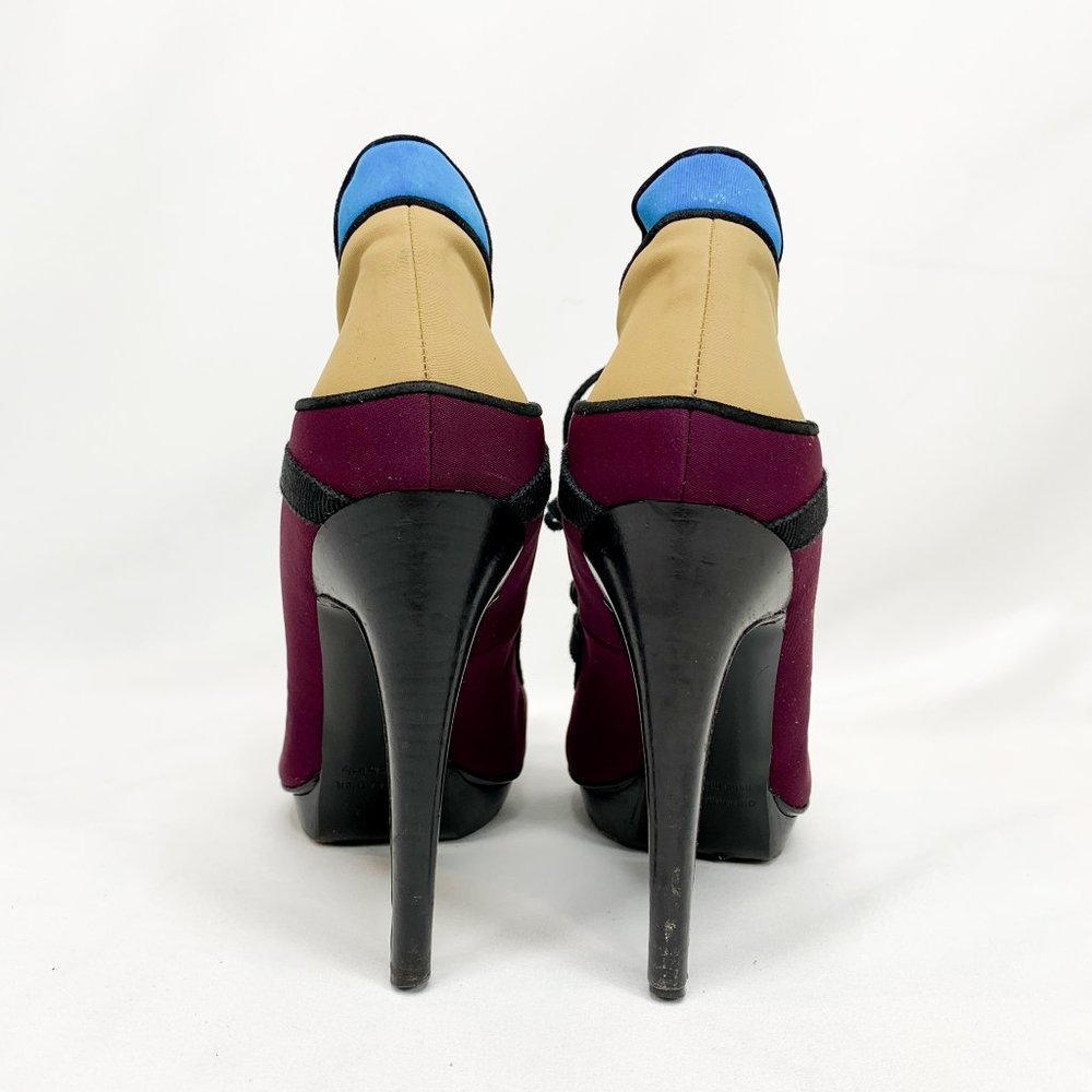 PIERRE HARDY Colorblock Textile Strappy Heels - Picture 7 of 8